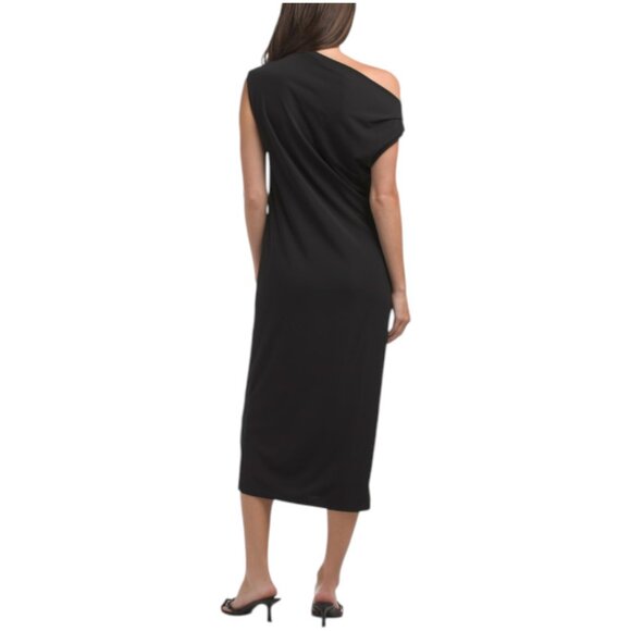 SAIPH Made In Italy Sleeveless Ruched Midi Dress - Picture 2 of 2